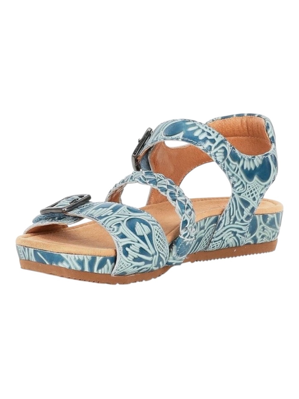 Blue Patterned Women's Sandals